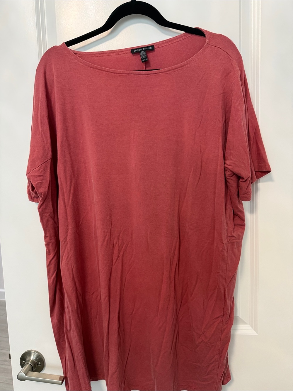 Eileen Fisher Dusty Rose Relaxed Short-Sleeve Tunic